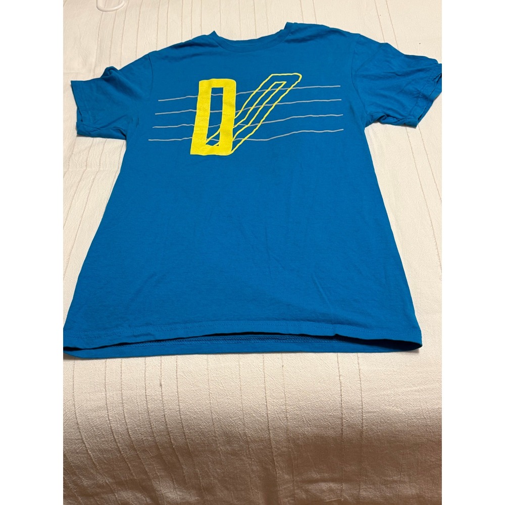 Duran Duran Band T Shirt Unisex S Blue Yellow Logo Graphic Tee Gildan Softstyle